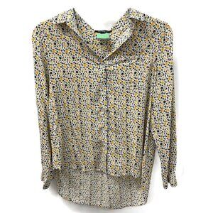 Velvet Heart White & Yellow Floral Blouse